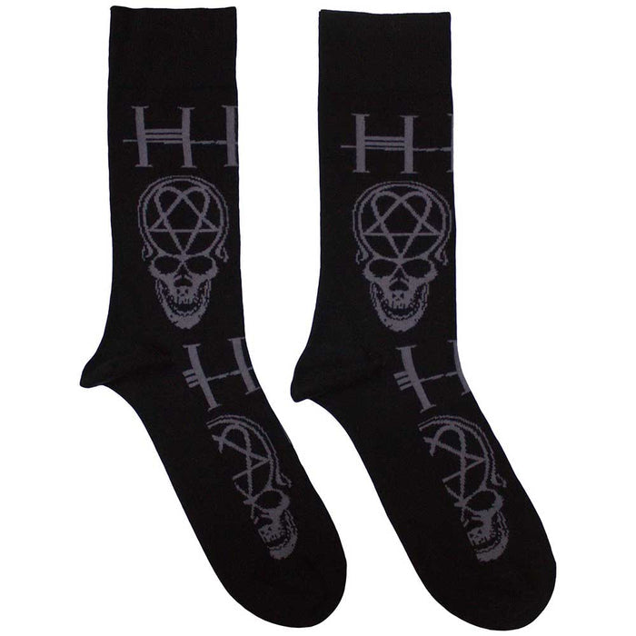 HIM Unisex Ankle Socks: Heartagram Skull Rock Off