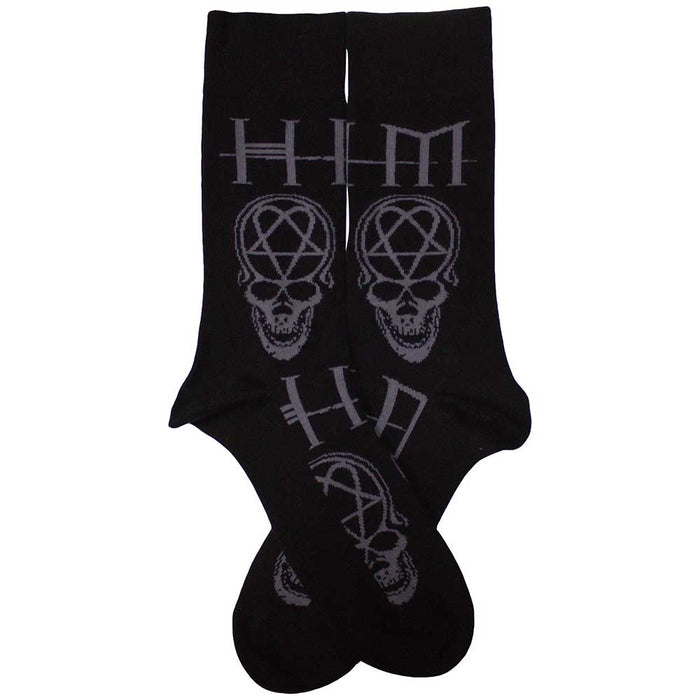HIM Unisex Ankle Socks: Heartagram Skull Rock Off