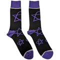 HIM Unisex Ankle Socks: Purple Heartagrams Rock Off