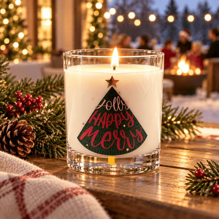 Holiday Evergreen 10oz Candle | 11oz DOF Glass