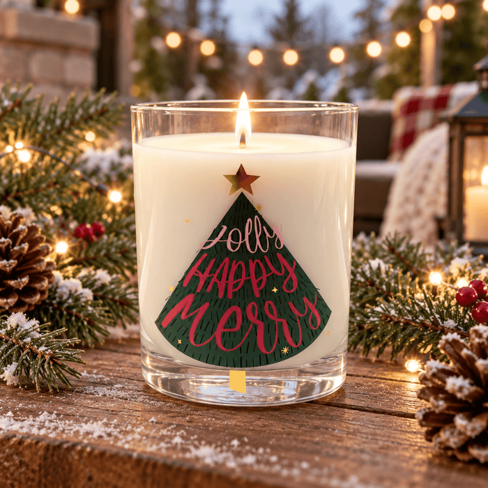 Holiday Evergreen 10oz Candle | 11oz DOF Glass