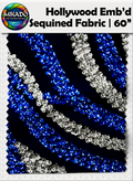 Hollywood Embroidered Sequined Fabric | Nebula Wave