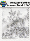 Hollywood Embroidered Sequined Fabric | Regal Laurel