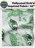 Hollywood Embroidered Sequined Fabric | Willow Vine