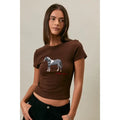 Horse Graphic Short Sleeve Round Neck Baby Tee