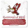 Hummingbird Moth Enamel Pin