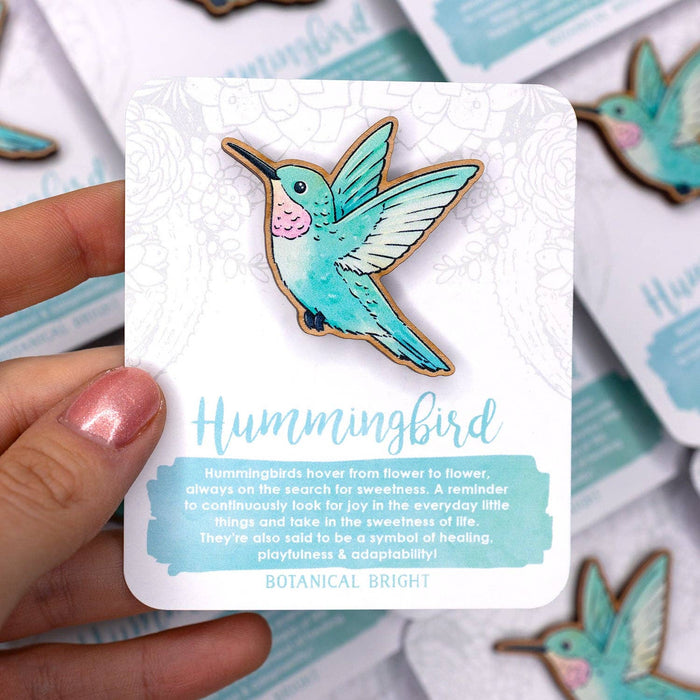 Hummingbird Wood Pin