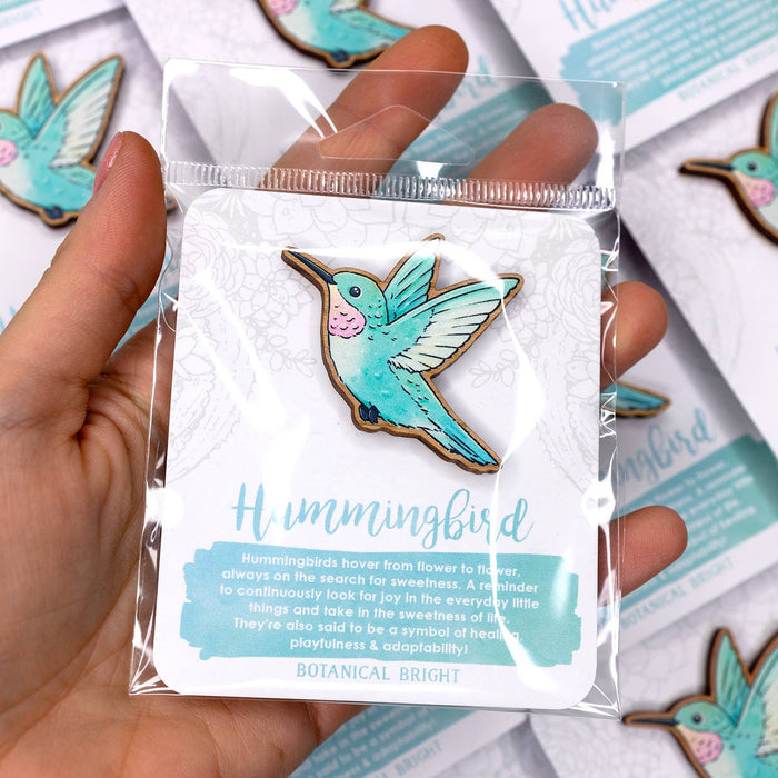 Hummingbird Wood Pin
