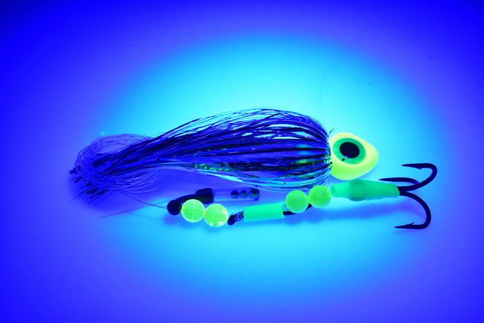 high percentage hyper uv green crinkle big eye salmon trolling fly