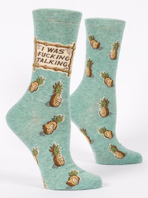 I Was Fucking Talking W-Crew Socks BLUEQ