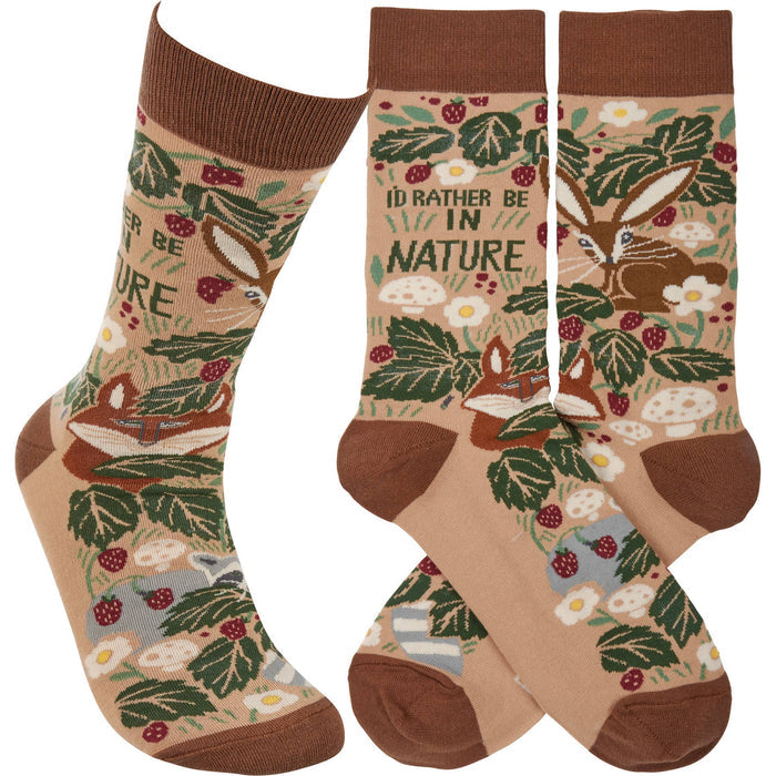 I'D RATHER BE IN NATURE SOCKS