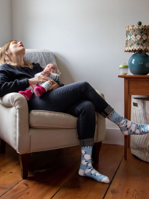 In Loving Memory Of Sleep W-Crew Socks BLUEQ