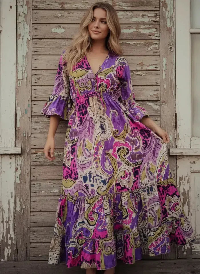 Indian Cotton Cardigan Women Maxi beach Cover up Hippie Summer Party Wear Dress Handicraft Trend