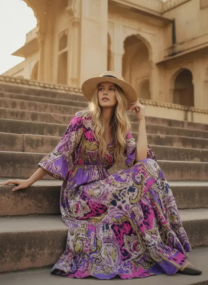 Indian Cotton Cardigan Women Maxi beach Cover up Hippie Summer Party Wear Dress Handicraft Trend