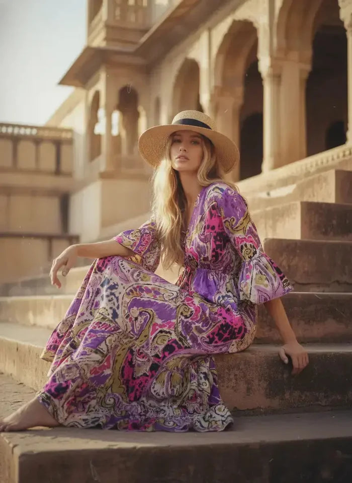 Indian Cotton Cardigan Women Maxi beach Cover up Hippie Summer Party Wear Dress Handicraft Trend
