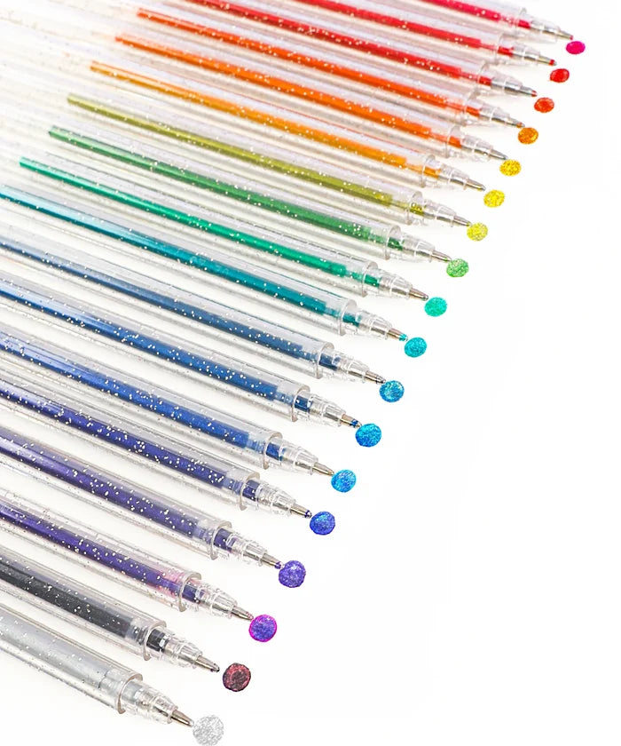 Iridescent Glitter Gel Ink Pen Set of 18