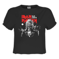 Iron Maiden T-shirt - 50th Eddie 2 colour 1975 Ladies Crop Amplified