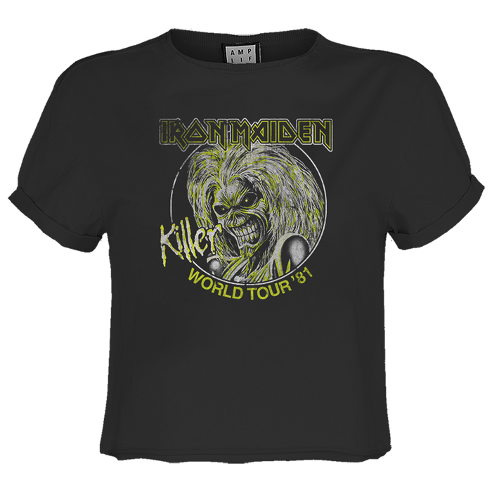 Iron Maiden T-shirt - Killers Tour 81 Crop Top Amplified