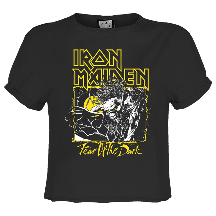Iron Maiden T-shirt - Yellow Ladies Crop Top Amplified