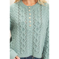 Jade Cable Knit Henley