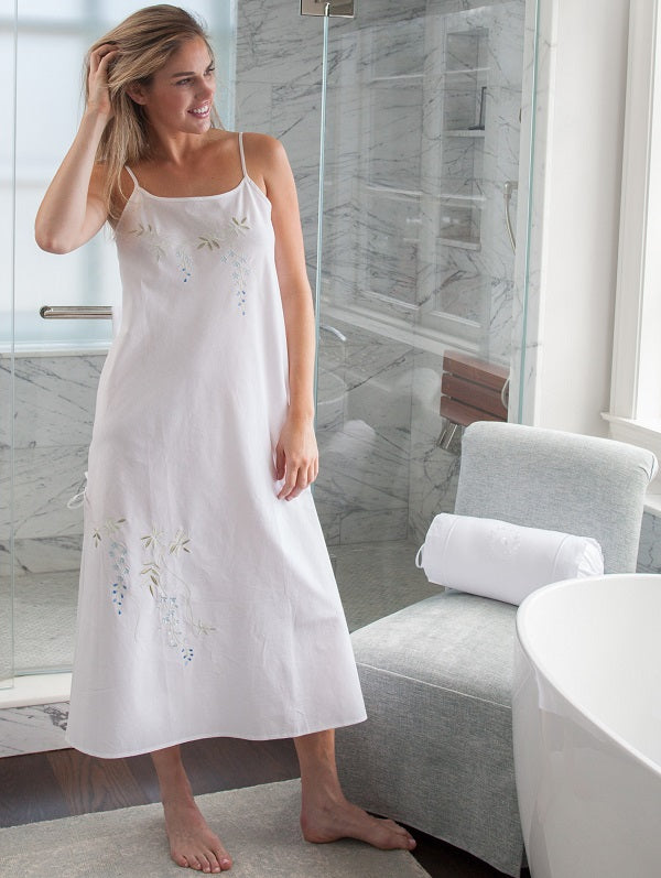 Jane White Cotton Nightgown