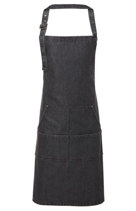 Jeans Stitch Bib Apron
