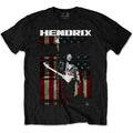 Jimi Hendrix Unisex T-shirt- Peace Flag Rock Off