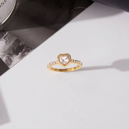 JOSSLYN by wall to wall - 18K STAINLESS STEEL TARNISH FREE  RHINESTONE RINGS
