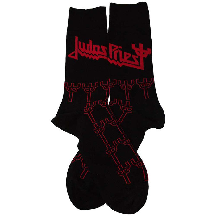 Judas Priest Unisex Ankle Socks: Trident Pattern Rock Off
