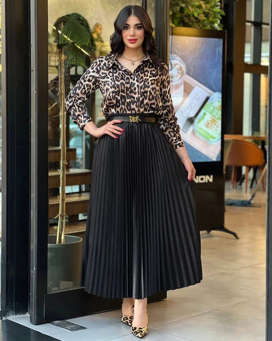 Jupe & Tiger printed Top with belt