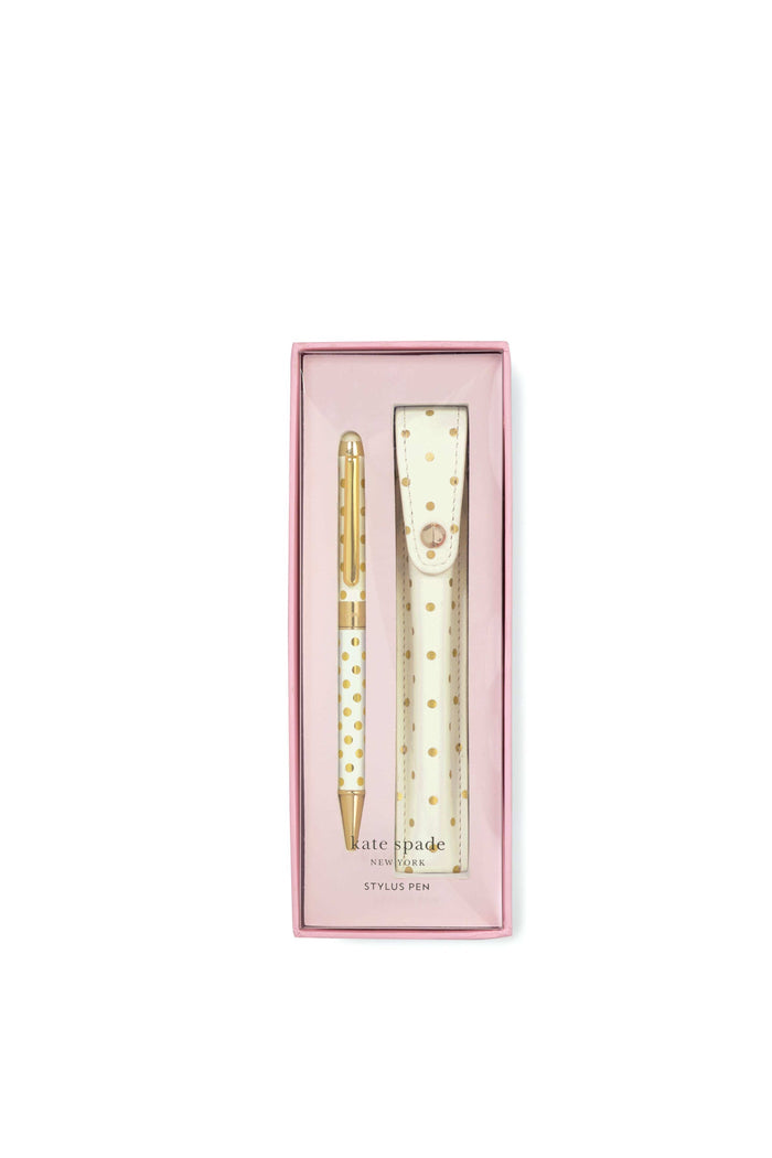 Kate Spade New York by Lifeguard Press - Stylus Pen With Pouch, Gold Dot