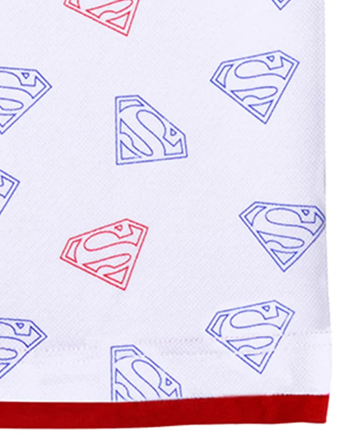 Kid's Superman Repeat Print Piqué Tee Fabric Flavours