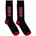 KISS Unisex Ankle Socks: Red Logo Rock Off