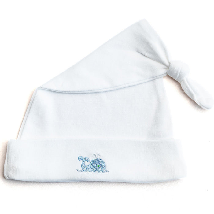 Knotted Baby Hat, Combed Cotton, Pink Sheep