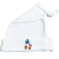 Knotted Baby Hat, Combed Cotton, Rosebuds & Butterfly