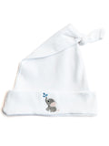 Knotted Baby Hat, Combed Cotton, Splash Elephant