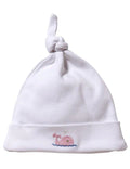 Knotted Hat - Combed Cotton (Embroidered)