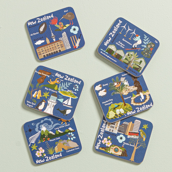 Ashdene Land Of The Long White Cloud Coaster Set/6 | Koop.co.nz