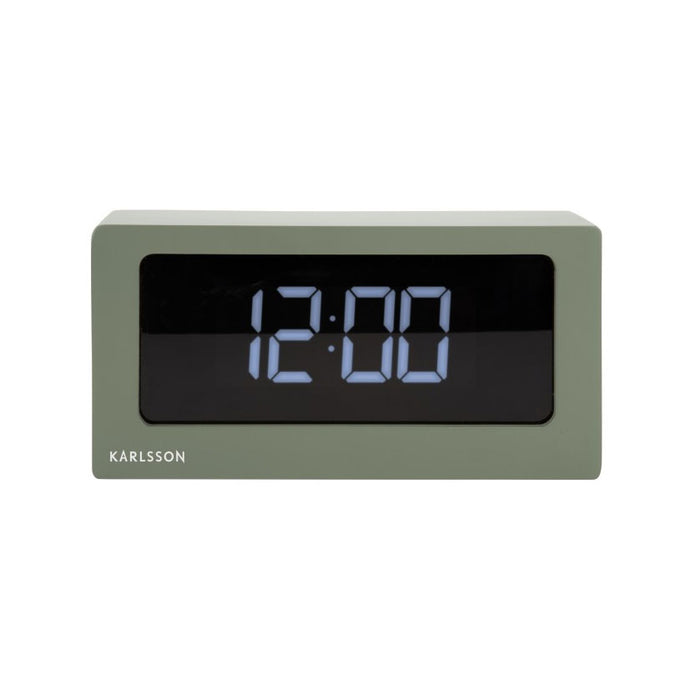 Karlsson Large Boxed LED Table / Alarm Clock (USB) - Green | Koop.co.nz