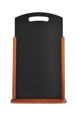 Large Table Chalk Board Dark Wood 21 x 45cm