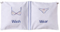 Laundry Bag - White Linen / Cotton, Embroidered