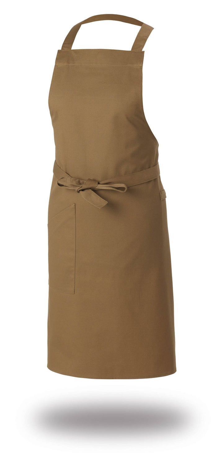 Le Chef De109t Crossover Bib Apron Khaki Canvas