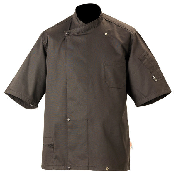 Le Chef De20c Tunic Black With Staycool System Back And Short Sleeves