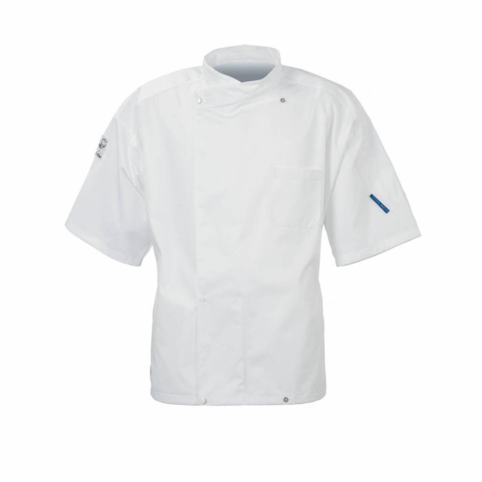 Le Chef De20e Tunic White With Staycool System Back And Short Sleeves