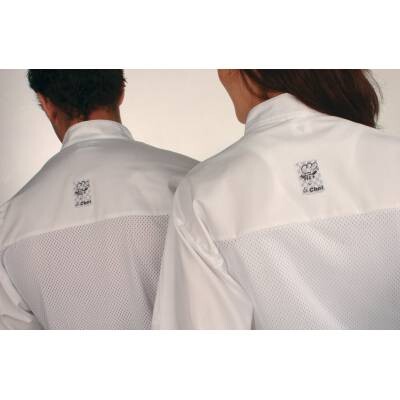 Le Chef De20e Tunic White With Staycool System Back And Short Sleeves