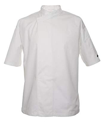 Le Chef De50s Contract White Tunic Top **Short Sleeves**