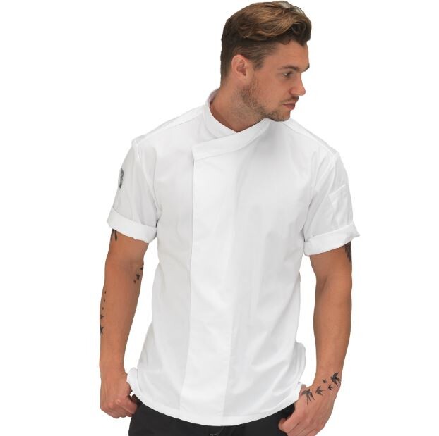 Le Chef De50s Contract White Tunic Top **Short Sleeves**