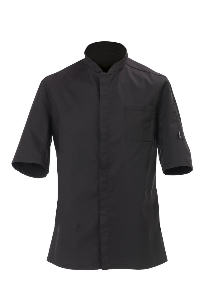 Le Chef Df118c Prep Jacket Black * Short Sleeves* With Staycool System Panels