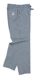 Le Chef Df54hl Blue & White Small Check Pants Poly/Cotton Long Leg