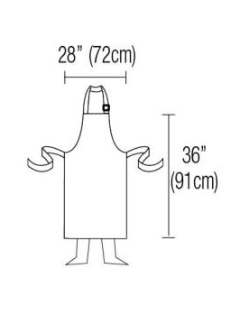 Le Chef Df76m Bib Apron Black 28" X 36"